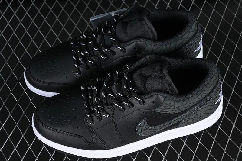 All categories Air Jordan Jordan series basketball shoes Air Jordan 1 Low Air Jordan 1 Low AJ1 Joe 1 all black burst pattern low-top cultural casual sneakers FB9907-001